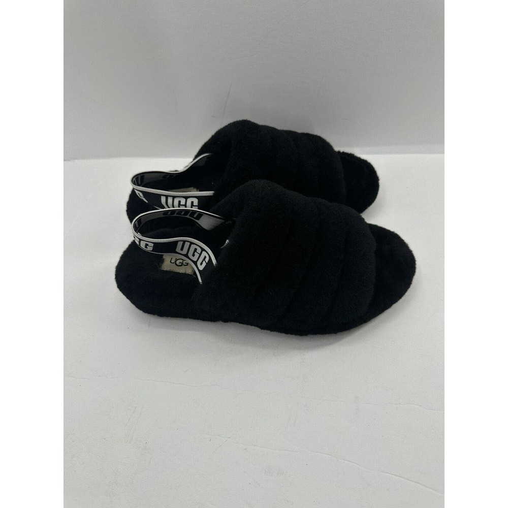 UGG Fluff Yeah Slide Women's Slipper - BLACK US Size 8